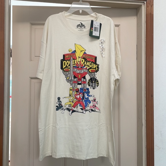Power Rangers Beige Yellowish Tee Shirt Top. NEW!! Size: XL Unisex - Picture 6 of 6